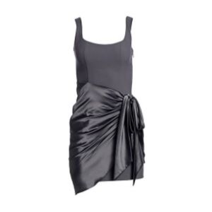 cinq à sept waverly satin overlay bodycon dress